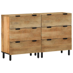 PUHVETKAPID 2 TK PRUUN 60X33X75 CM T&Auml;ISPUIDUST MANGO