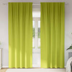 Kardinad r&otilde;ngastega 2 tk roheline 260 x 140 cm pol&uuml;ester