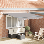 Automaatne sisset&otilde;mmatav varikatus lediga helehall 300x250 cm, varikatus asenduskangas 3x2.5 m raami jaoks helehall