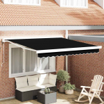 Sisset&otilde;mmatav varikatus must 350 x 250 cm kangas, metall
