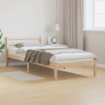 Voodiraam Pruun 225,5 x 85,5 x 69,5 cm Kindel m&auml;nnipuidust