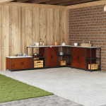 K&ouml;&ouml;gi riiulite komplekt rooste 60 x 50 x 92 cm teras
