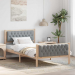Voodiraam peatsiga Helehall 100 x 200 cm Tahke m&auml;nd