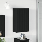 Vannitoa kapp uksega Must 39 x 23,5 x 65 cm Tehispuit & Metall