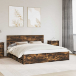 Voodi raam sahtliga suitsetatud tamm 200 x 200 cm inseneripuit