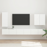 TV seinakapikomplekt Seinale kinnitatav 6 tk Valge