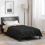 Talve tek must ja taupe 200 x 140 cm mikrokiud