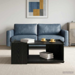 Kohvilaud Must tamm 90 x 50 x 33 cm Tehispuit