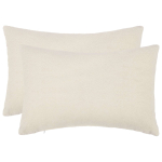 Diivanipadi 2 tk HEERLEN kreemjas 50 x 70 cm boucl&eacute;