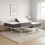 Elektriline Reguleeritav Voodi Raam Valge 160 x 200 cm Teras