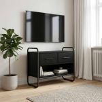 Telerikapp 60 x 30 x 50 cm Must tamm Tehispuit