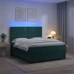 LED kastivoodiga madrats peaga Tumeroheline 160 x 200 cm Samet