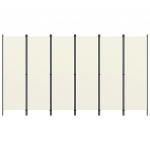 6 paneeliga ruumijagaja, valge, 300 x 180 cm