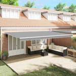 Varikatus manuaalne valge 6 &times; 3,5 m metall