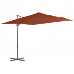 Konsooldisainiga aia p&auml;ikesevari teraspost terrakota 250x250 cm