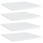 Riiuliplaadid 4 tk, valge, 40x40x1,5 cm, puitlaastplaat