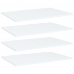 Riiuliplaadid 4 tk, valge, 60x40x1,5 cm, tehispuit