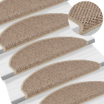 Isekleepuv trepivaip, 15 tk, 65x21x4 cm, liivabeež