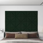 Seinapaneelid 12 tk, tumeroheline, 30x30 cm, samet, 0,54 m&sup2;