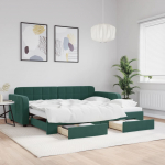 Diivanvoodi v&auml;ljat&otilde;mmatava osaga, tumeroheline 90x200 cm, samet