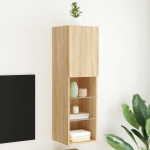 LED-tuledega telerikapp, sonoma tamm, 30,5 x 30 x 102 cm