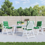 Madala seljatoega toolipadjad 4 tk, roheline, oxford kangas