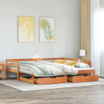 Diivanvoodi v&auml;ljat&otilde;mmatav ja sahtlitega madratsita, 80x200 cm