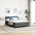 Tumehall karpvedru voodi koos madratsiga 140x200 cm kangas