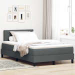 Box spring voodi koos madratsiga tumedast hallist 120x200 cm kangast