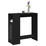 Baarilaud riiulitega, must, 101 x 40 x 103,5 cm, tehispuit