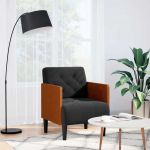 K&auml;etugedega diivanitool, must, 55 cm, samet