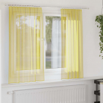 Voile kardinad varrastaskutega 2 tk, kollased