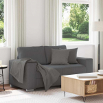 Kahekohaline diivan, tumehall, 160 x 77 x 82 cm, kordvelvetist kangas