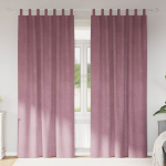 Pimendavad kardinad 2 tk Tumepink 140 x 260 cm Samet