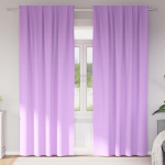 Kardinad r&otilde;ngastega 2 tk lilla 260 x 140 cm pol&uuml;ester