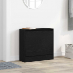 Kinga kapp riiuliga uksega must tamm 60 x 21 x 57 cm tehispuit