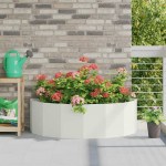 Taimekast valge 120 x 60 x 35 cm teras