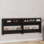 Kinga kapp riiuliga 2 tk must tamm 85 x 18 x 90 cm tehispuit