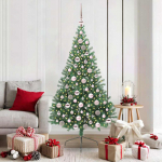 Tehis pre-lit j&otilde;ulupuu koos 300 led-iga roheline 180 cm pvc
