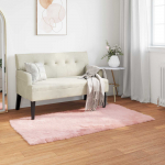 Faux lambanaha vaip tafalla roosa 60 x 110 cm pol&uuml;ester