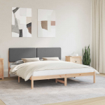 Voodiraam Pehme Peatoega peaga Tumehall 200 x 200 cm Tahke m&auml;nd