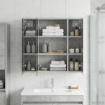 Vannitoa peeglikapp Betoonhall 63,5 x 16 x 62,5 cm Tehispuit