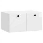 Rippuv TV kapp K&otilde;rgl&auml;ikega valge 59,5 x 41 x 30 cm Tehispuit