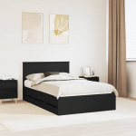 Voodi raam sahtliga peaga must 120 x 190 cm inseneripuit