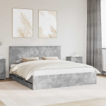 Voodiraam peatsiga sahtliga Betoonhall 180 x 200 cm Inseneripuit