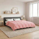 Talve tek Rapistatud Roosa 220 x 240 cm Mikrokiud