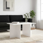 Kohvilaud Valge 87 x 50 x 45 cm T&ouml;&ouml;deldud puit