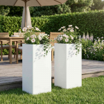 Aia istutuskast 2 tk valge 20 x 20 x 50 cm k&uuml;lmvalmistatud teras