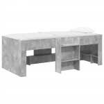 Laste k&otilde;rge voodi raam 2 pcs Betoon 203 x 101,1 x 68,5 cm