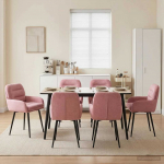 S&ouml;&ouml;gitoa Toolid 6 pcs Samet Roosa 59 x 59,5 x 90 cm